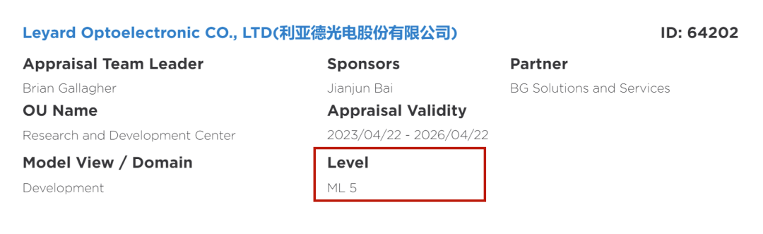 全球最高等级认证 | 金年金字招牌获CMMI 5证书